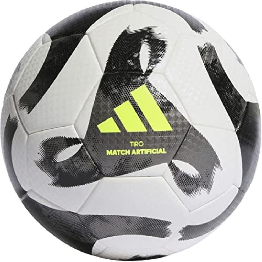 imageadidas Tiro League Artificial Ground Soccer BallWhiteBlackIron MetallicSolar Yellow