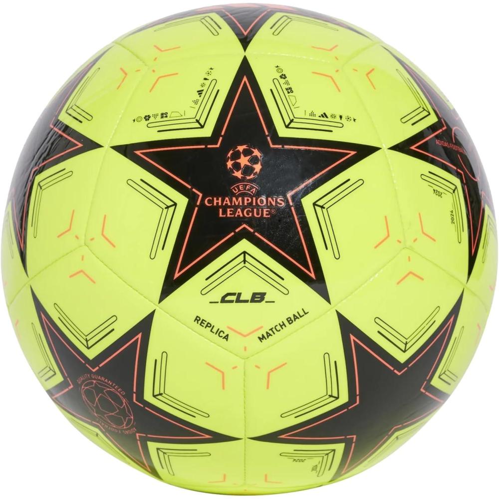 imageadidas UCL 2425 Group Stage Club Soccer BallSolar YellowBlackTurbo