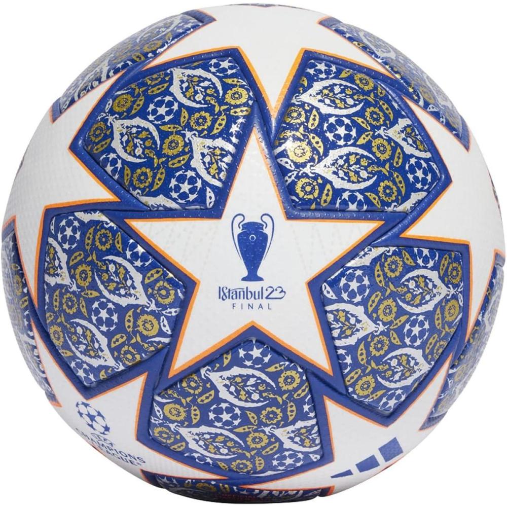 imageadidas UCL Istanbul Pro Match Ball  Celebrate Istanbuls Legacy with a HighPerformance Ball WhiteTeam Royal BlueSolar OrangeSilver MET Size 5