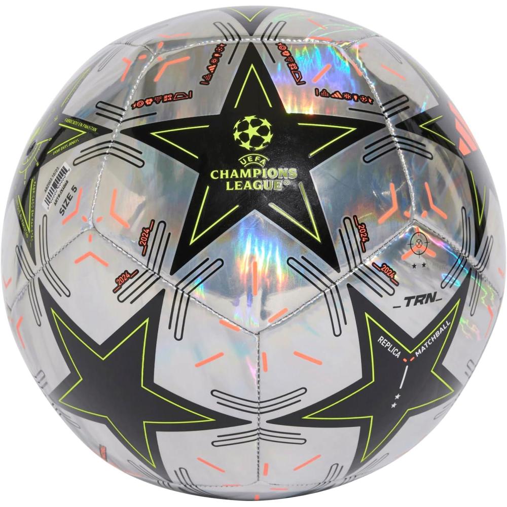 imageadidas UEFA Champions League Soccer BallMulticolorBlackPlatin MetallicTeam Solar Yellow