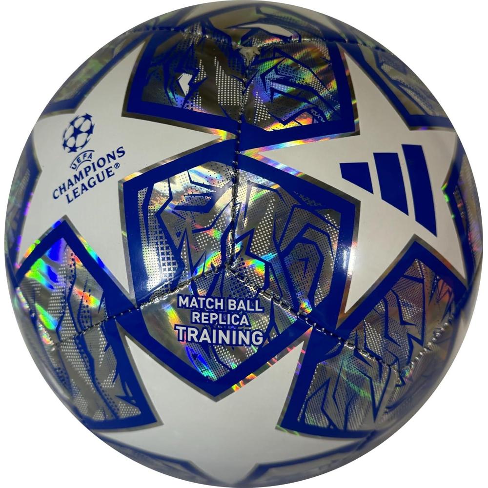 imageadidas UEFA Champions League Soccer BallSilver MetallicWhiteGlory Blue