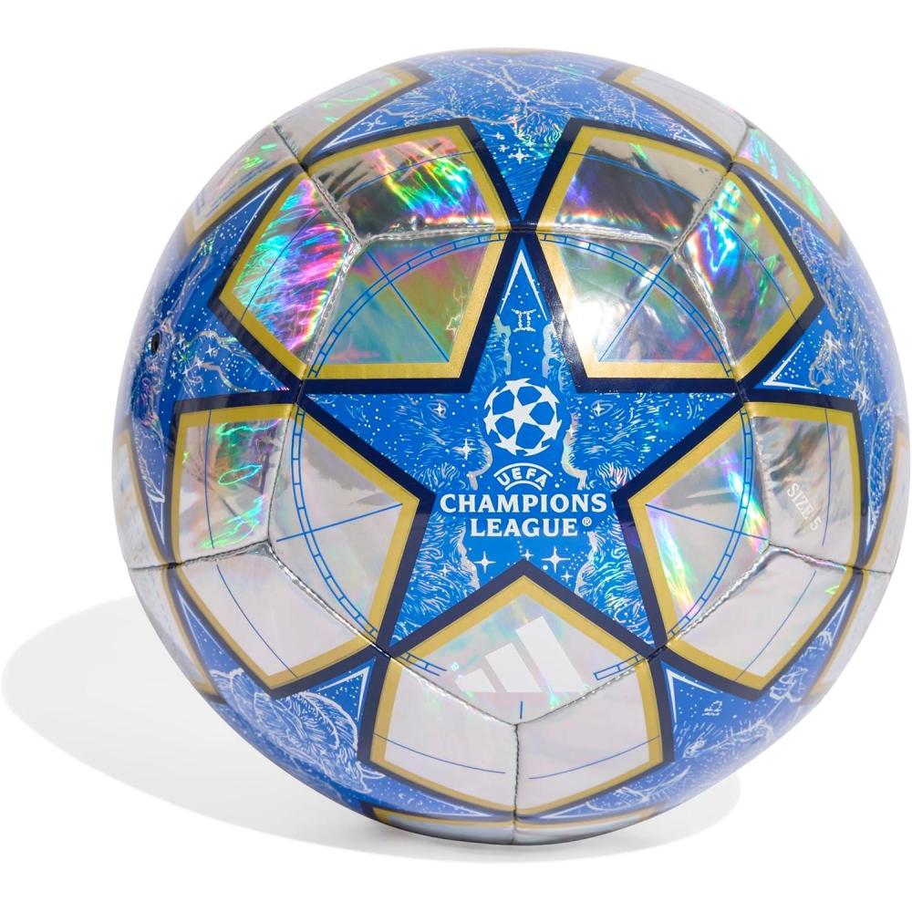 imageadidas UEFA Champions League Training Foil Soccer BallMulticolorDark BluePantoneWhite