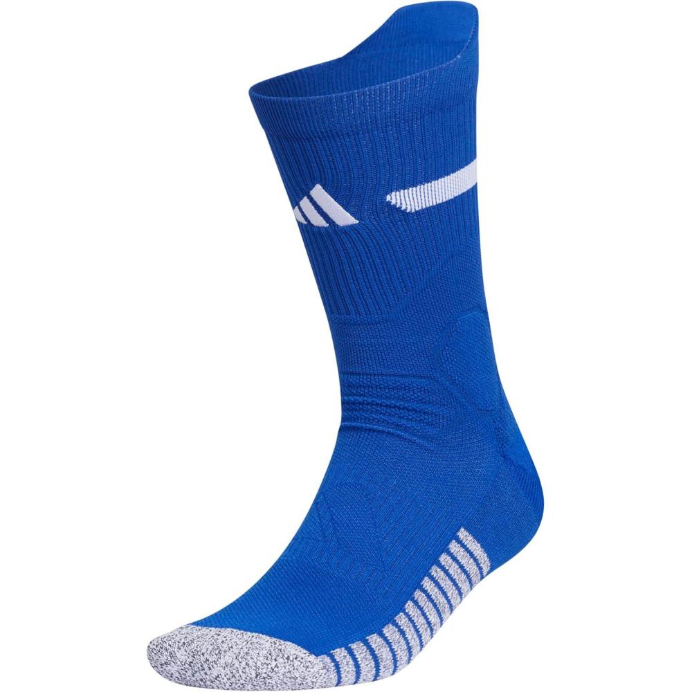 imageadidas Unisex Adizero Football Socks 1 Pair Cushioned Crew for Men Women Kids Team SportsRoyal BlueWhite 20