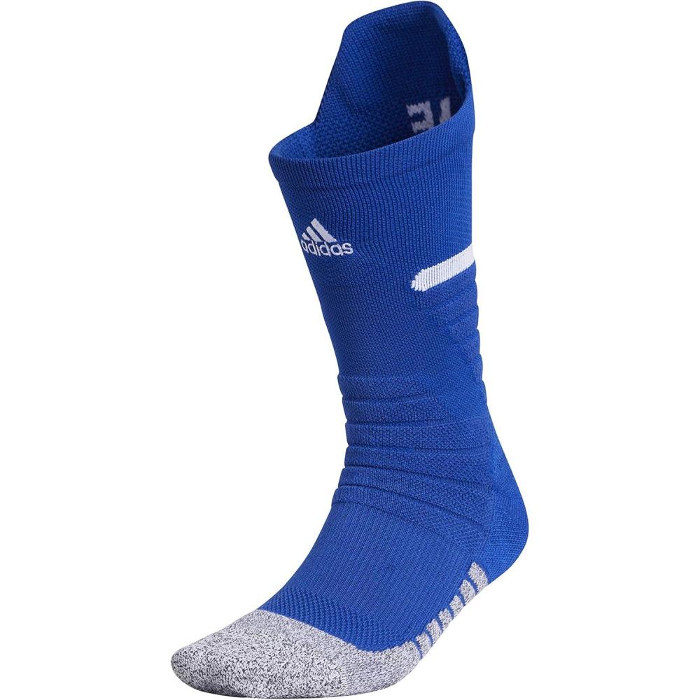 imageadidas Unisex Adizero Football Socks 1 Pair Cushioned Crew for Men Women Kids Team SportsTeam Royal BlueWhite
