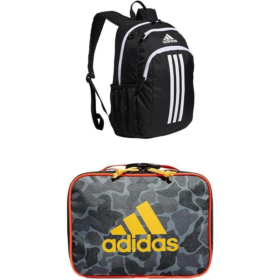 imageadidas Unisex Kids Creator School Backpack for Girls ampamp Boys  Durable Bookbag BlackWhite OSFABlackWhite  Camo GreySolar