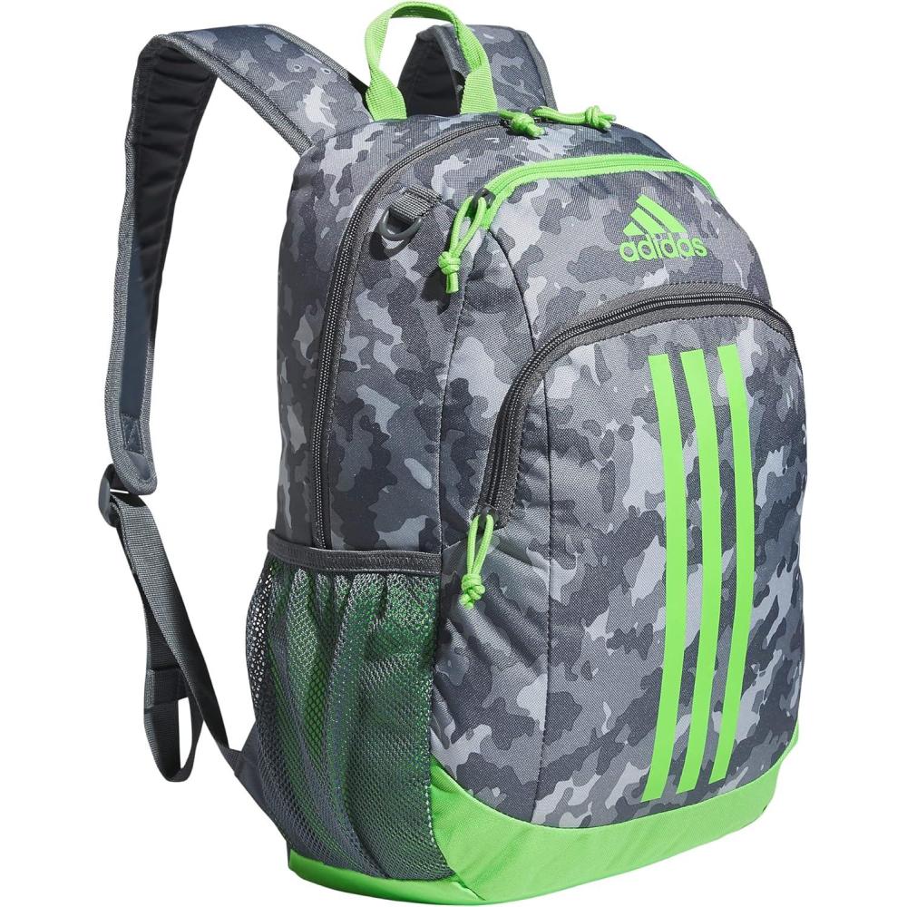 imageadidas Unisex Kids Creator School Backpack for Girls ampamp Boys  Durable Bookbag BlackWhite OSFAEssential Camo GreyLucid Lime GreenOnix Grey