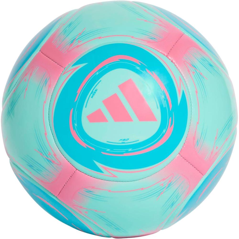imageadidas Unisex Messi Club Soccer BallFlash AquaLucid CyanLucid Pink