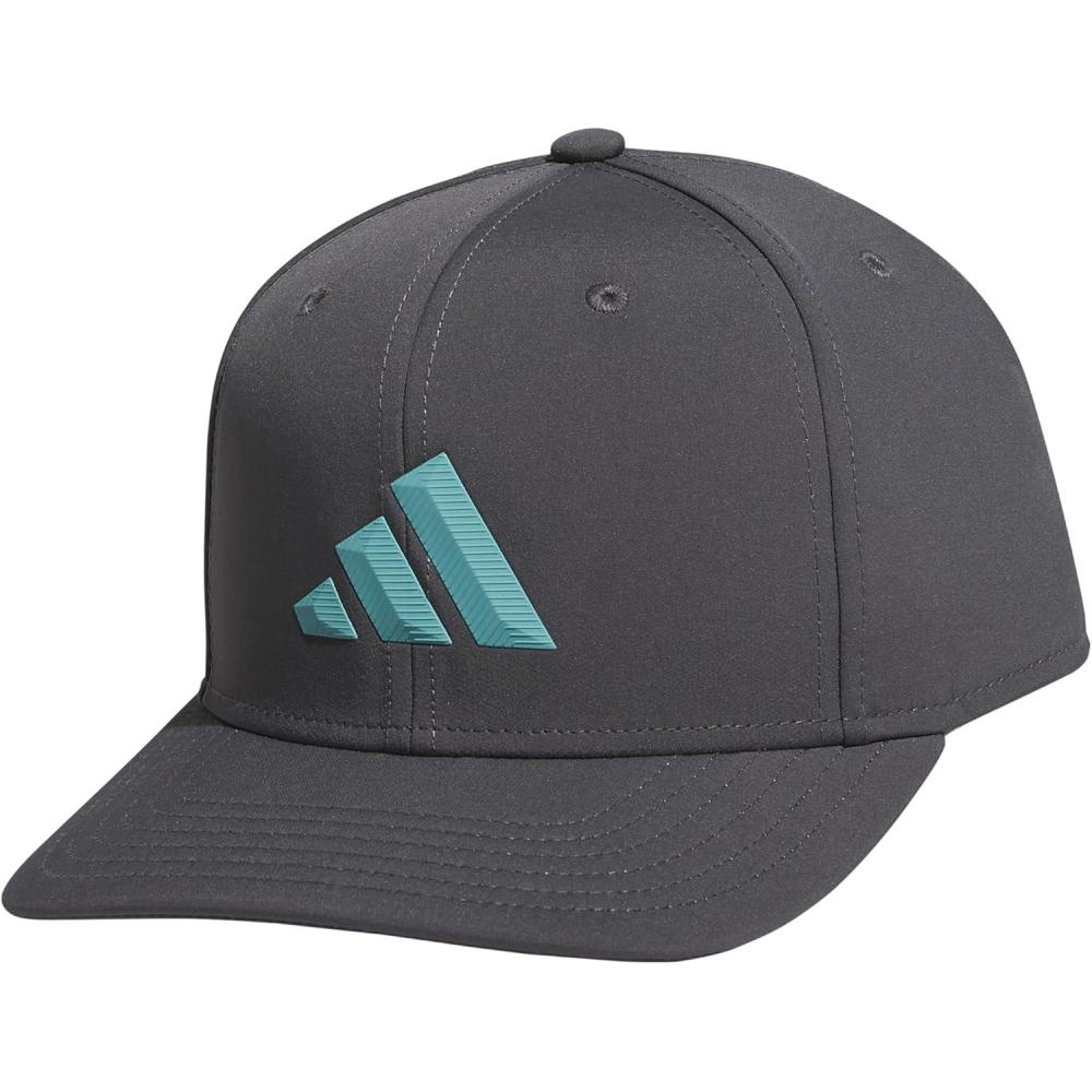 imageadidas UnisexAdult Midrange Hat  Snapback Sports Cap with LogoGrey SixMint Tone Green3bar