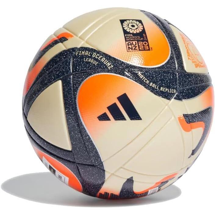 imageadidas UnisexAdult Womens World Cup League Final Soccer Ball Gold MetallicDark Blue Acid DenimSolar OrangeSilver Metallic 5