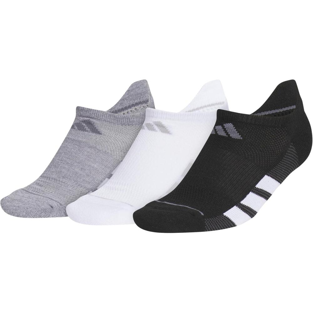 imageadidas Womens All Day Training No Show Socks 3Pair athletic performance below ankle height running socksGreyWhiteBlack