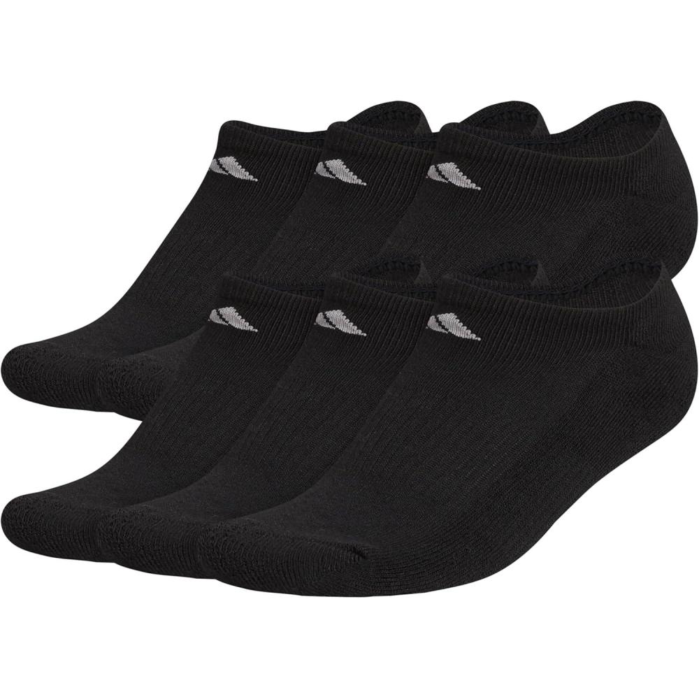 imageadidas Womens Athletic Cushioned 6Pack No Show Socks  No Show Socks for Secure Fit Cushioned Comfort Low ProfileBlack