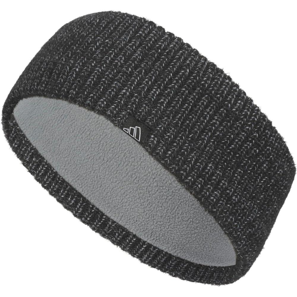 imageadidas Womens Lifestyle Fuzzy Knit Headband Soft Winter Ear WarmerBlackGreyWhiteFuzzy