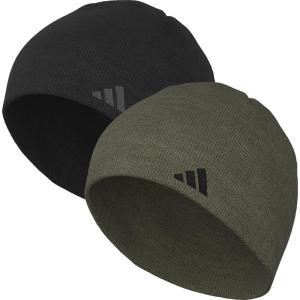 Adidas Men’s Beanie 2-Pack – Standard Fit Winter Knit Hat Skull Cap(Black/Grey Six/Olive Strata Green Black)