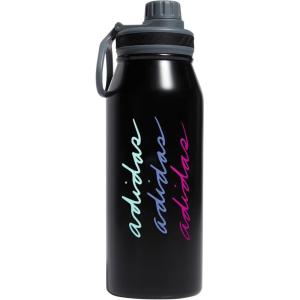adidas 1 Liter (32 oz) Metal Water Bottle, Hot/Cold Double-Walled Insulated 18/8 Stainless Steel, Focus Olive Green/Black, 32 Ounces(Black/Pulse Mint Green/Blue Fusion)
