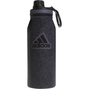adidas 1 Liter (32 oz) Metal Water Bottle, Hot/Cold Double-Walled Insulated 18/8 Stainless Steel, Focus Olive Green/Black, 32 Ounces(Twill Black/Black/Grey Five)