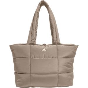 adidas All Me Quilted Puffer Tote Bag for Women(Chalky Brown)