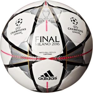 adidas Capitano Soccer Ball(White/Black/Silver Metallic)