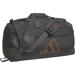 adidas Defender 5.0 Duffel Bag – Durable for Sports, Gym & Travel(Grey Six/Pure Orange)
