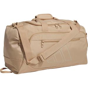 adidas Defender 5.0 Duffel Bag – Durable for Sports, Gym & Travel(Warm Sandstone Beige/Wonder Alumina Grey)