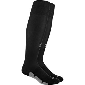 adidas Icon Baseball Softball Socks (1-Pair) Durable Over The Calf Length for Boys, Girls, Men and Women(Black/Light Onix Grey/White)