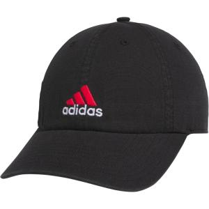adidas Kid’s Baseball Cap for Boys and Girls – Youth Washed Cotton Adjustable Hat – Ultimate Saturday(Black/White/Pure Ruby Red)