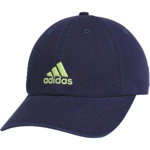 adidas Kid’s Baseball Cap for Boys and Girls – Youth Washed Cotton Adjustable Hat – Ultimate Saturday(Dark Blue/Pulse Lime Green)