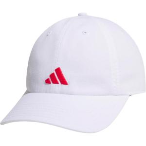 adidas Kid’s Baseball Cap for Boys and Girls – Youth Washed Cotton Adjustable Hat – Ultimate Saturday(White/Pure Ruby Red)