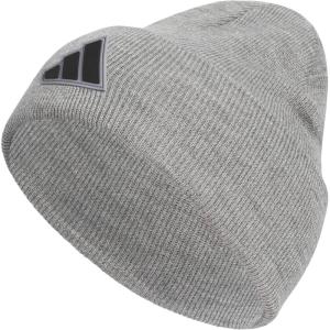 adidas Men’s Beanie – Postseason Tall Fit Slouchy Cuffed Knit Winter Hat(Heather Grey/Grey/Black)