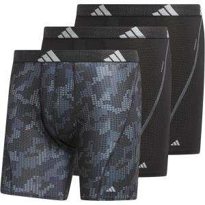 adidas Men’s Performance Athletic Mesh Boxer Brief Underwear 3-Pack, Moisture Wicking, Sport Comfort(Digi Camo Black-onix/Black/Clear Grey)
