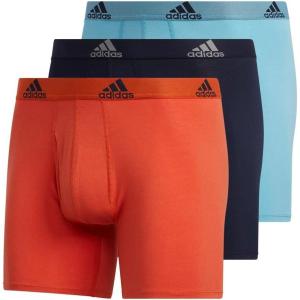 adidas Men’s Performance Stretch Cotton Boxer Briefs 3-Pack, Soft Underwear, Superior Comfort(Preloved Blue/Legend Ink Blue/Preloved Red)