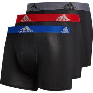 adidas Men’s Stretch Cotton Boxer Brief Underwear (3-Pack) -2020(Black/Collegiate Royal Blue/Scarlet Red/Performance)
