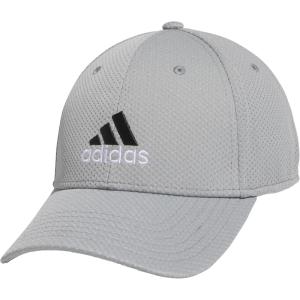 adidas Mens Zags 2.0 Structured Mid Crown A-Flex Stretch Fit HatBaseball Cap(Aluminum 2)