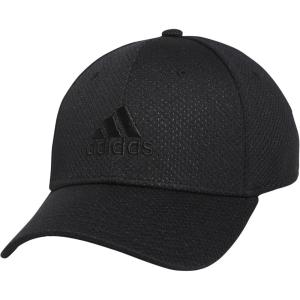 adidas Mens Zags 2.0 Structured Mid Crown A-Flex Stretch Fit HatBaseball Cap(Black/Black)