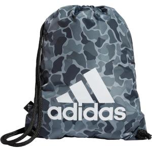adidas Ready Sackpack – Drawstring Backpack Lightweight Small Gym Bag, Black/Gold Metallic/1.0, One Size(Nomad Camo Grey/White/Black/1.0)