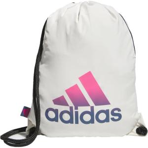 adidas Ready Sackpack – Drawstring Backpack Lightweight Small Gym Bag, Black/Gold Metallic/1.0, One Size(Off White/Pulse Magenta Pink/Preloved Ink Blue/1.0)