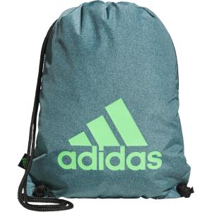 adidas Ready Sackpack – Drawstring Backpack Lightweight Small Gym Bag, Black/Gold Metallic/1.0, One Size(Twill Preloved Teal/Lime Burst Green/1.0)