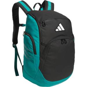 adidas Select Basketball Backpack for Men and Women, Premium Sports Bag, Black/Pure Teal Green, One Size(Black/Pure Teal Green)