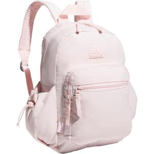 adidas Small Backpack for Women – Weekender Lightweight Bag with Laptop Sleeve, Metal Grey, One Size(Sandy Pink)