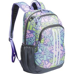 adidas Unisex Kid’s Creator School Backpack for Girls & Boys — Durable Bookbag, Black/White, OSFA(Adi Multi Collage Light Purple/Onix Grey/White)