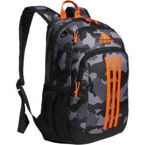 adidas Unisex Kid’s Creator School Backpack for Girls & Boys — Durable Bookbag, Black/White, OSFA(Camouflage Carbon/Black/Impact Orange)