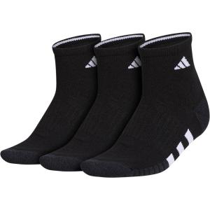 adidas Women’s Cushioned Quarter Socks (3-Pair) with Arch Compression(Black/Night Grey/White)