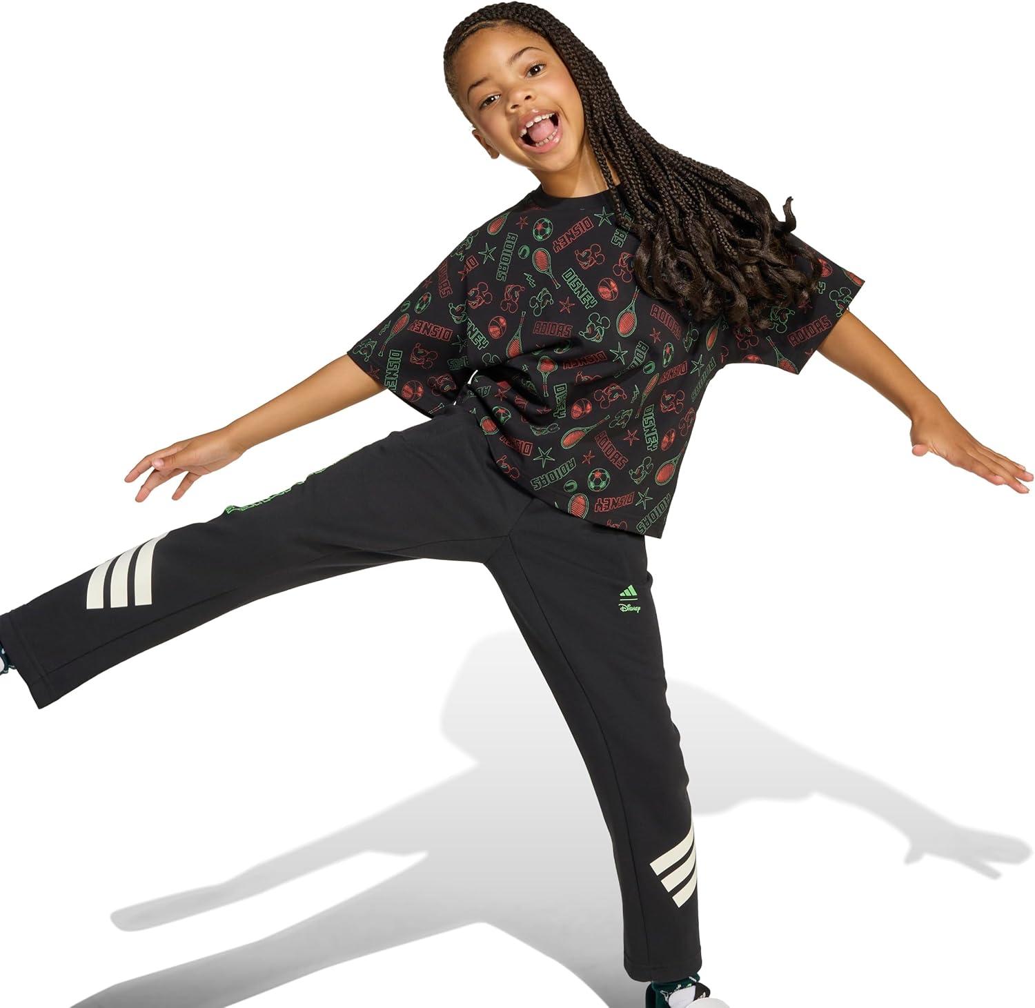 imageAdidas Boys Disney Mickey Mouse TShirtBlackImpact OrangeLime Burst