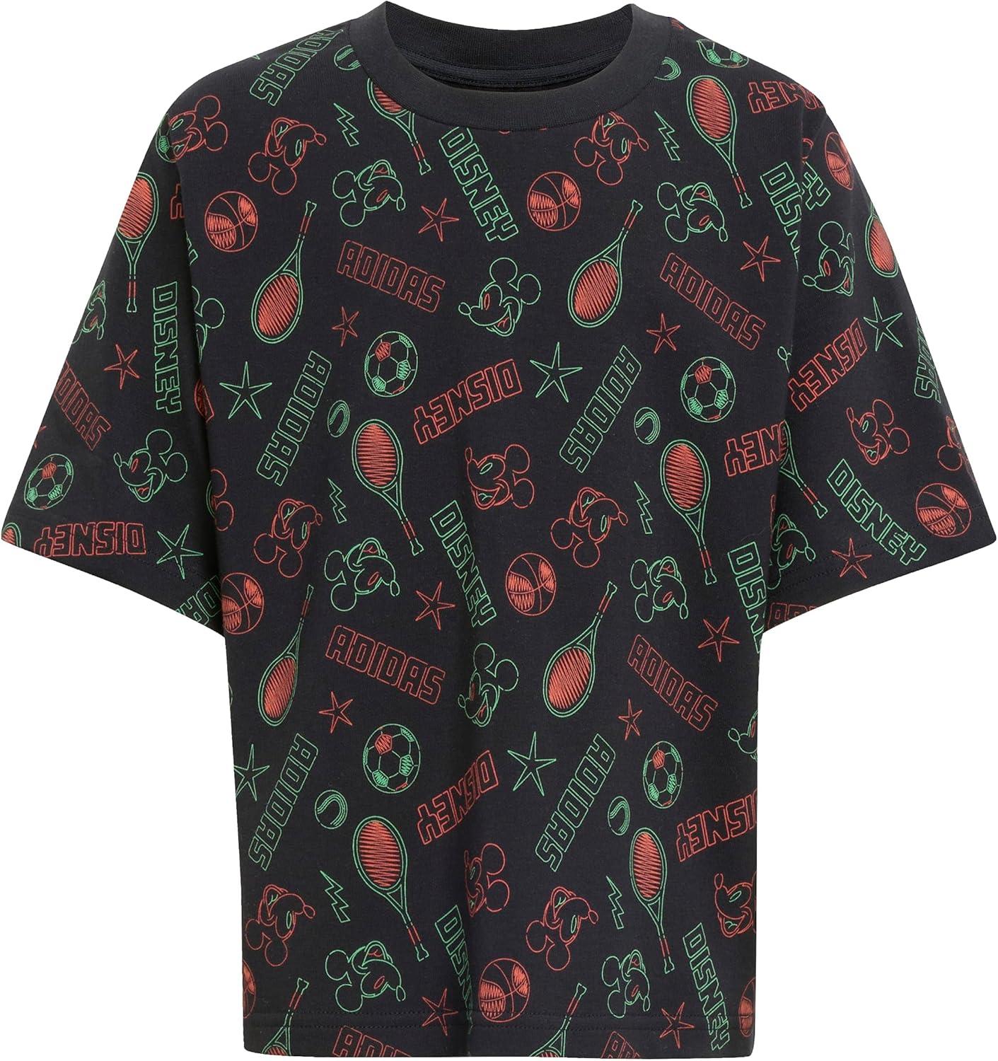 imageAdidas Boys Disney Mickey Mouse TShirtBlackImpact OrangeLime Burst