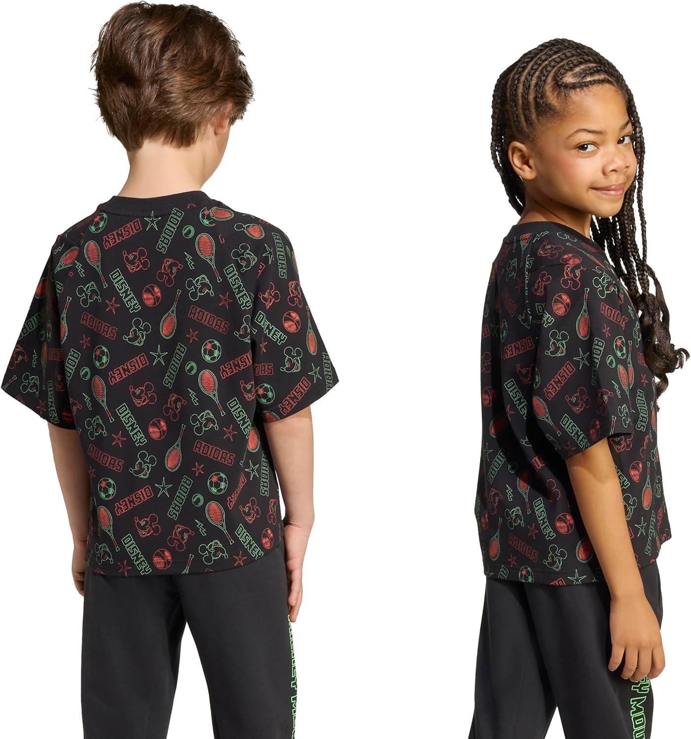 imageAdidas Boys Disney Mickey Mouse TShirtBlackImpact OrangeLime Burst