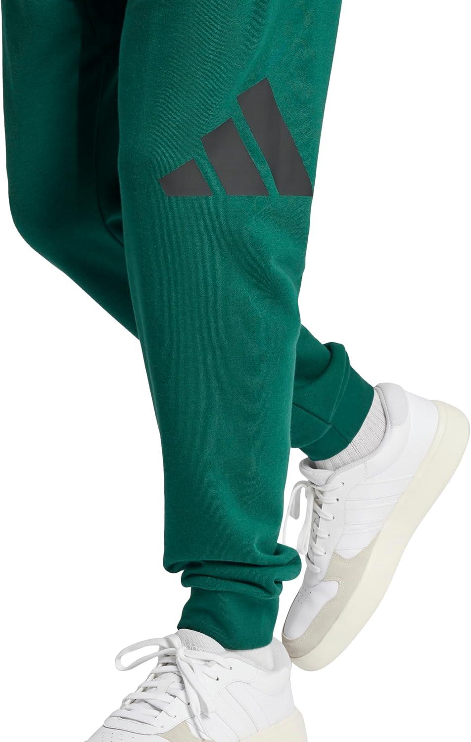 imageAdidas Mens Essentials Big Logo French Terry PantsCollegiate GreenBlack