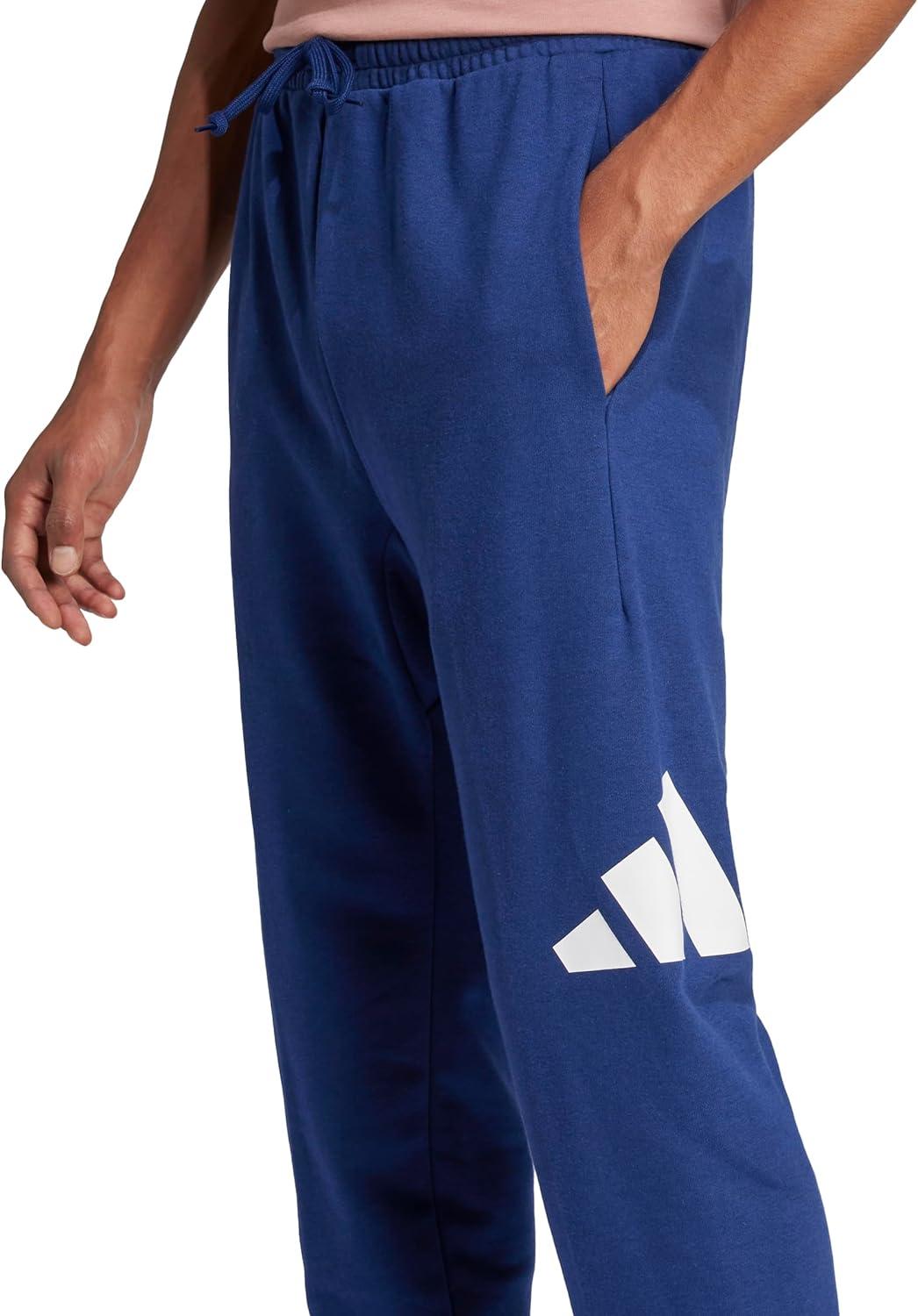imageAdidas Mens Essentials Big Logo French Terry PantsDark BlueWhite