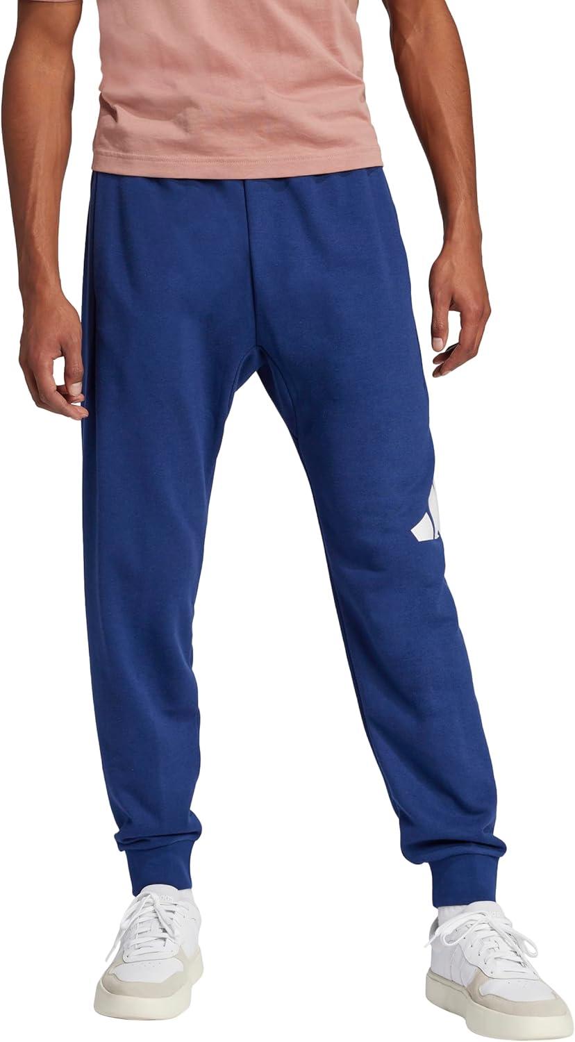imageAdidas Mens Essentials Big Logo French Terry PantsDark BlueWhite