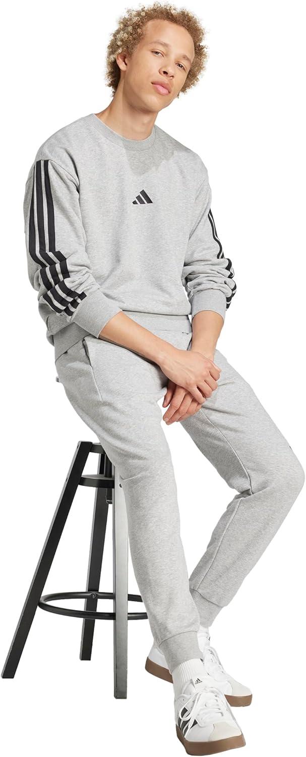 imageAdidas Mens Essentials Big Logo French Terry PantsMedium Grey HeatherBlack