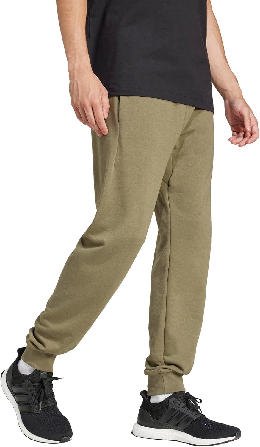 imageAdidas Mens Essentials Big Logo French Terry PantsOlive StrataBlack