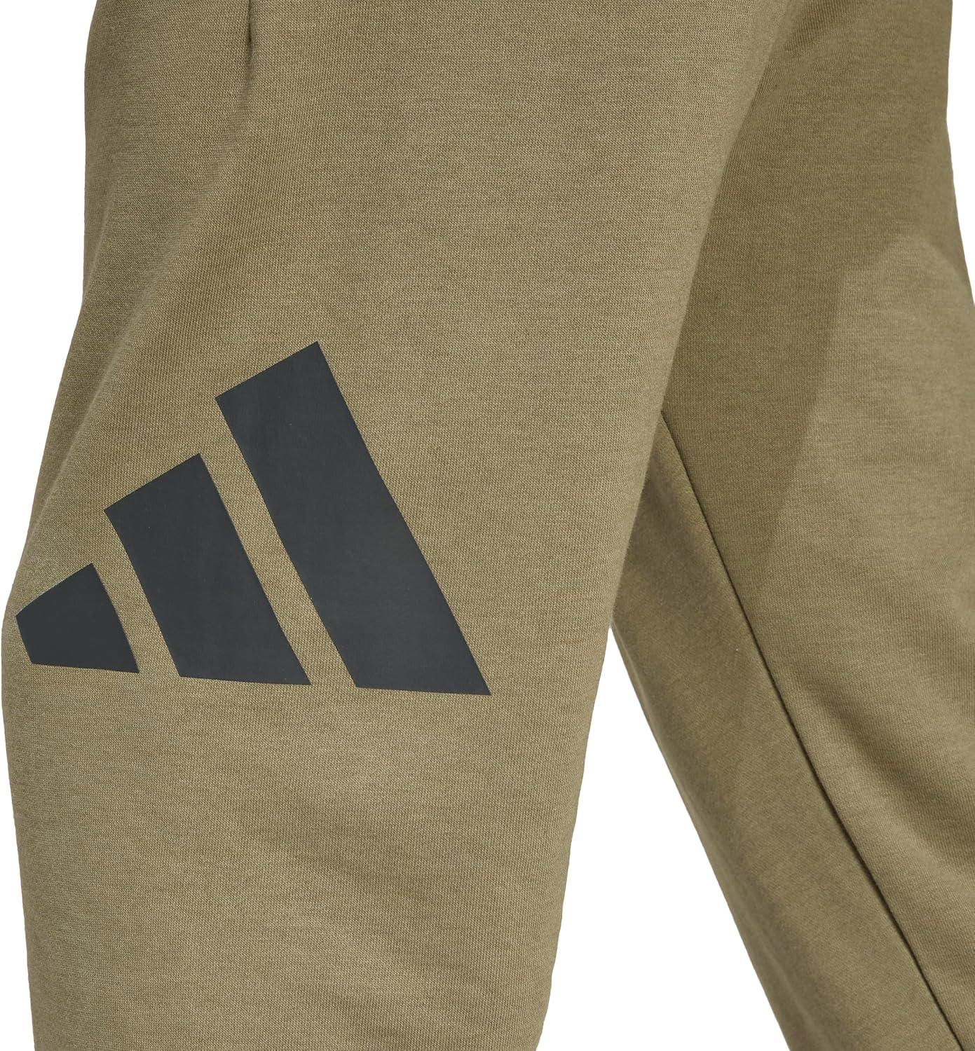 imageAdidas Mens Essentials Big Logo French Terry PantsOlive StrataBlack